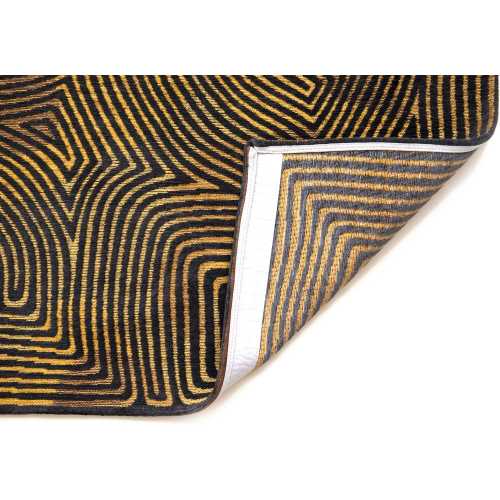 Louis De Poortere Meditation Coral Rug 9227 Black Gold Naken Interiors